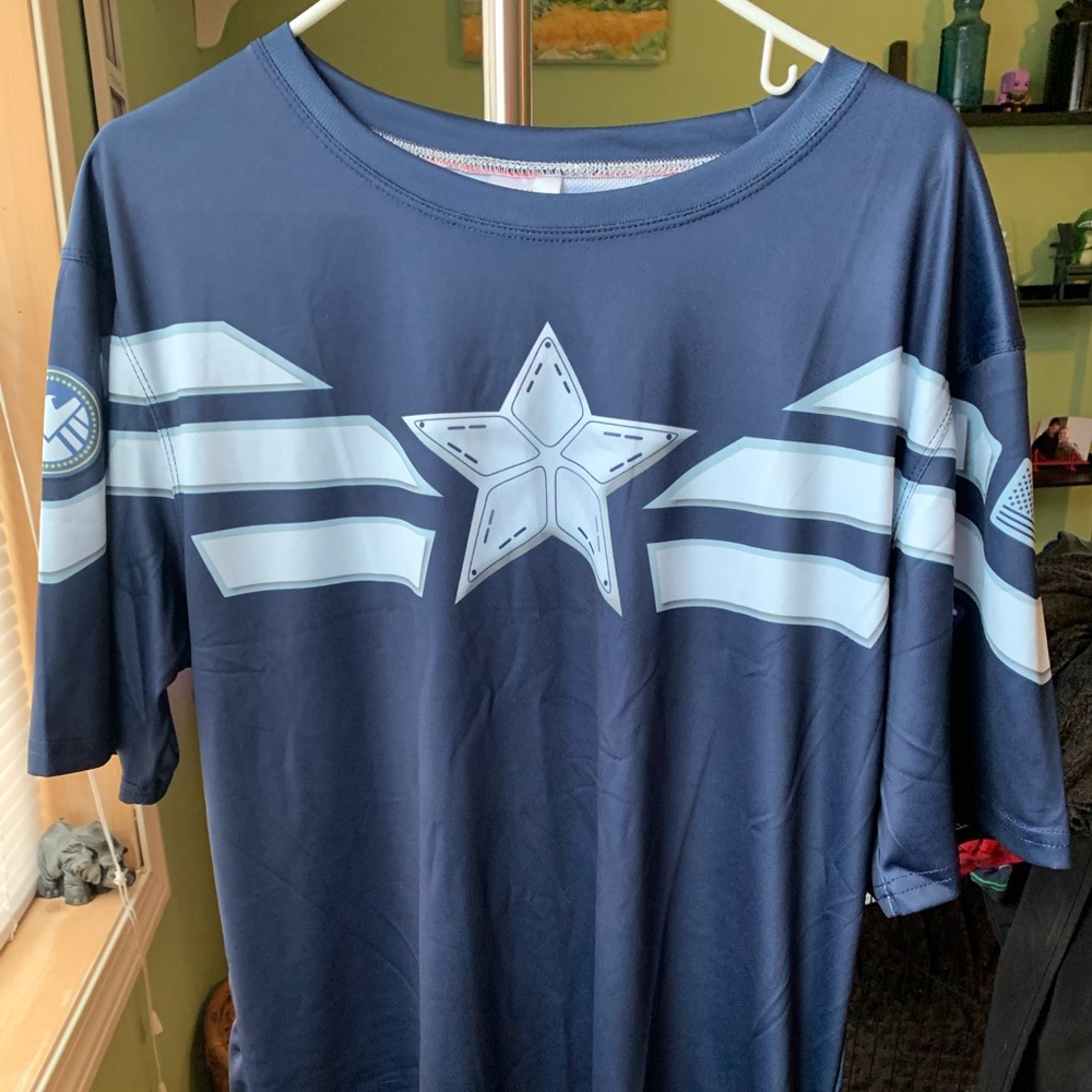 Captain America Winter Soldier workout shirt